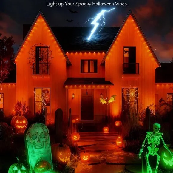 75 LED RGB Eaves Lights - App-Controlled, Waterproof for Stunning Seasonal Decor